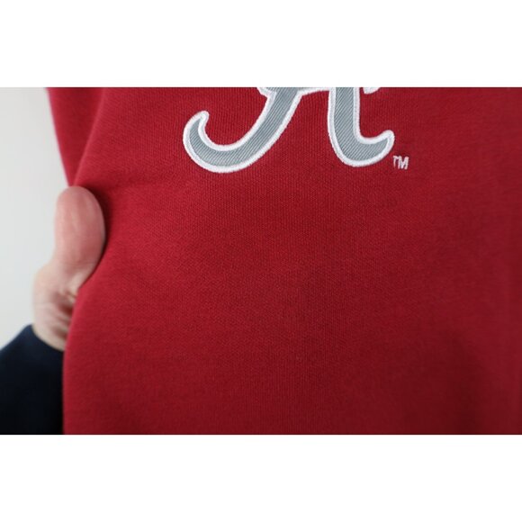 Vintage Mens Large Distressed University of Alabama Crewneck Sweatshirt Red - Picture 6 of 15